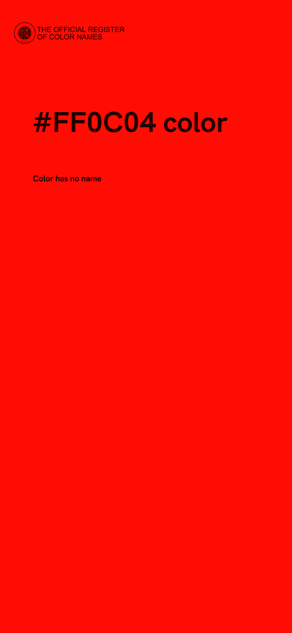 #FF0C04 color image