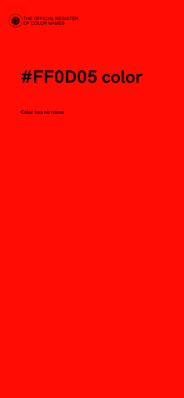 #FF0D05 color image