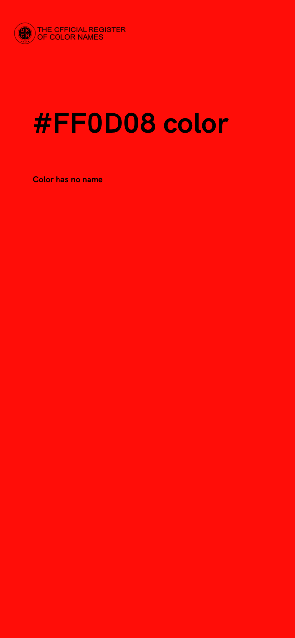 #FF0D08 color image