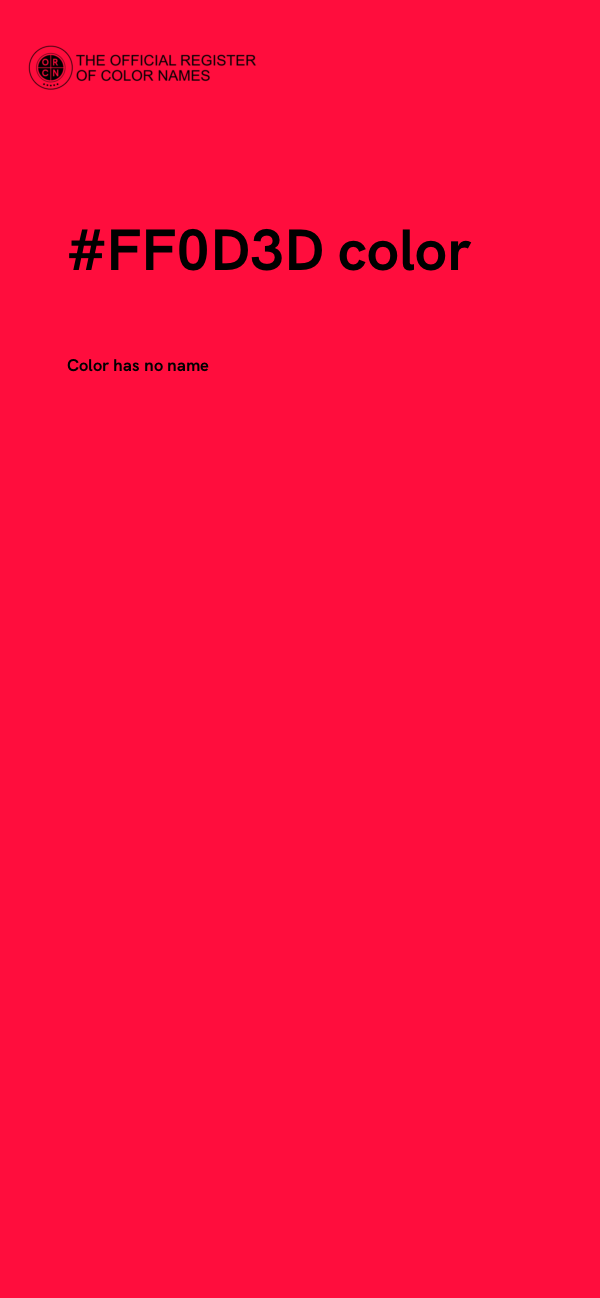 #FF0D3D color image