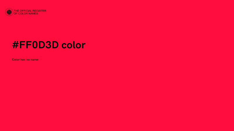 #FF0D3D color image