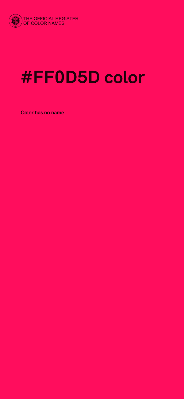 #FF0D5D color image