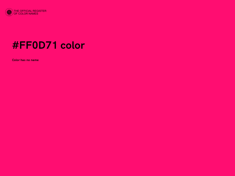 #FF0D71 color image