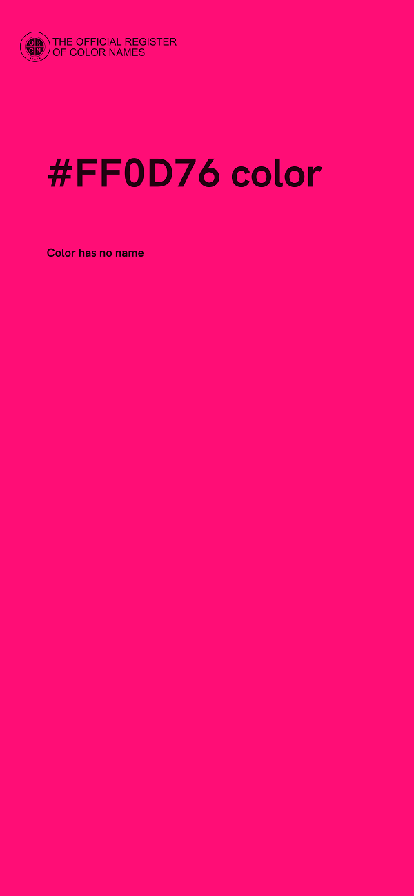 #FF0D76 color image