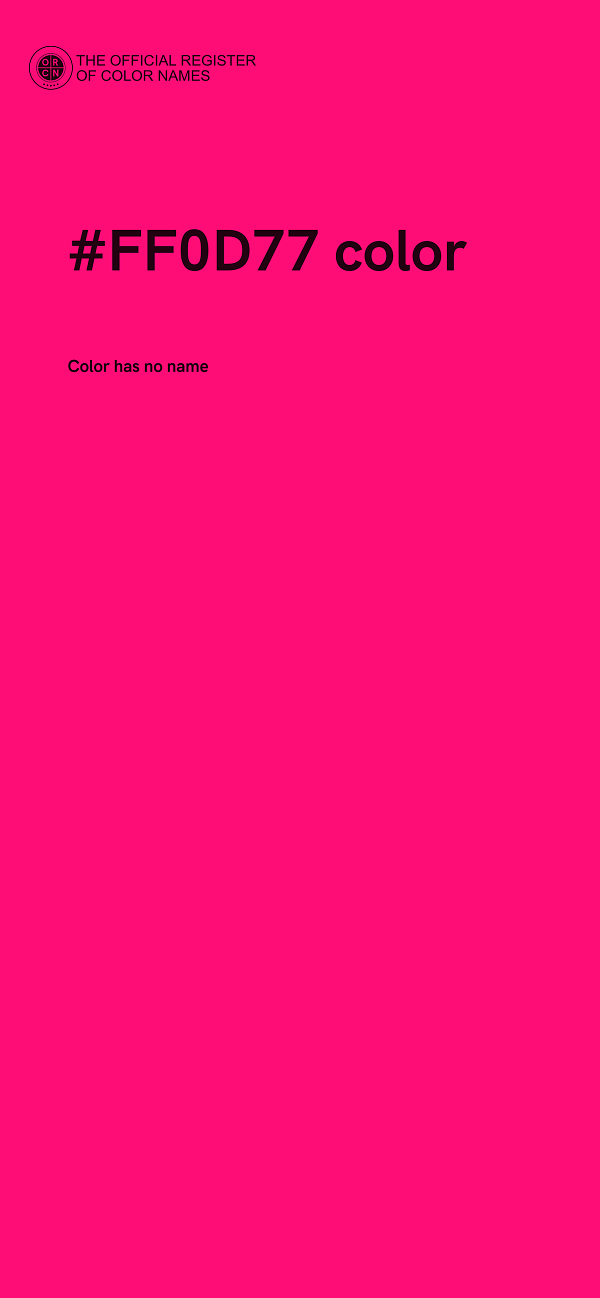 #FF0D77 color image