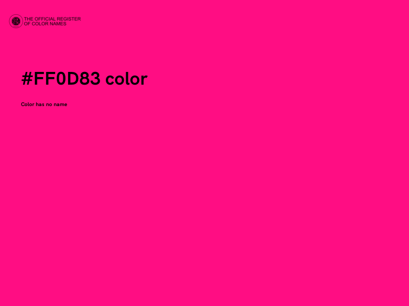 #FF0D83 color image
