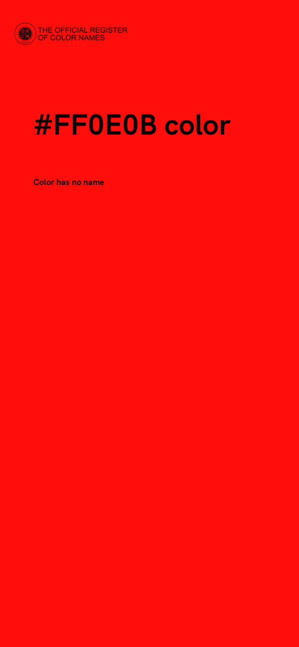 #FF0E0B color image