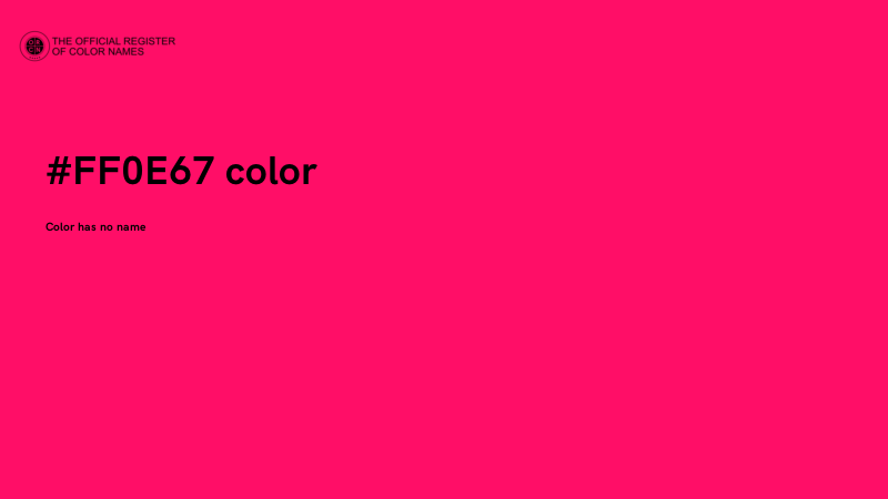 #FF0E67 color image