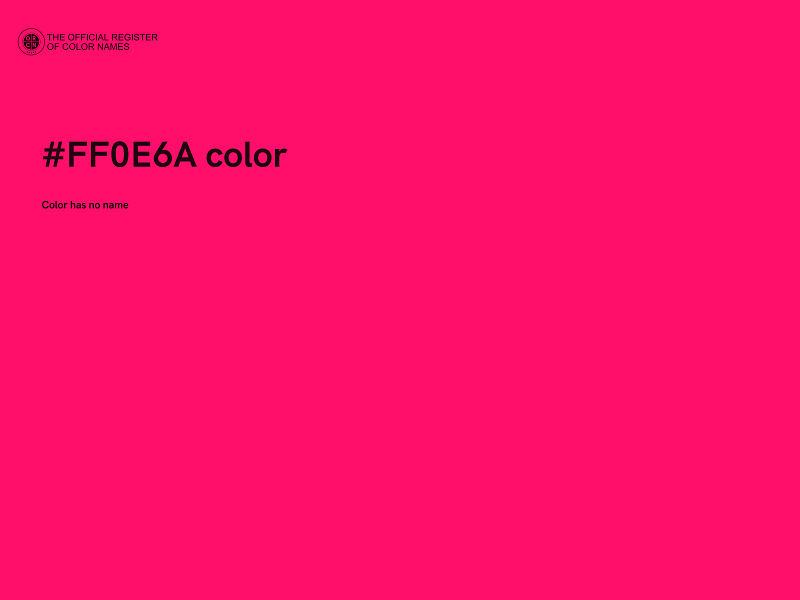 #FF0E6A color image