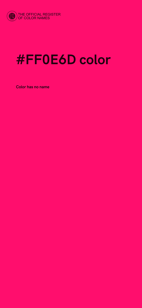 #FF0E6D color image