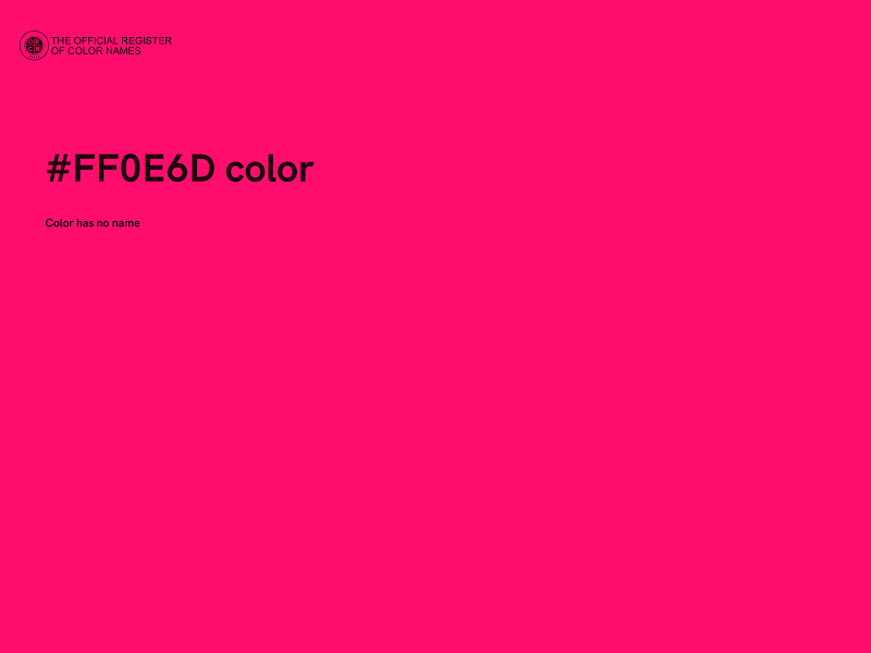 #FF0E6D color image