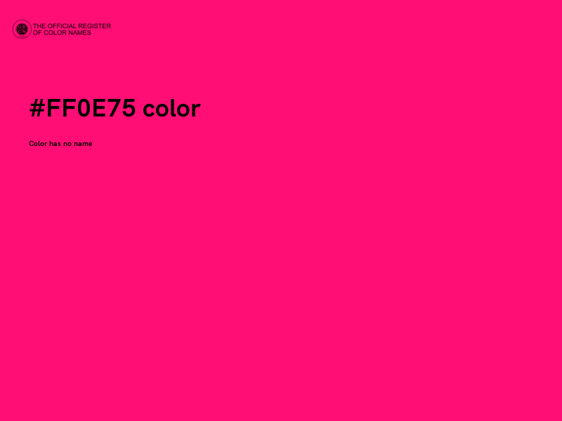 #FF0E75 color image