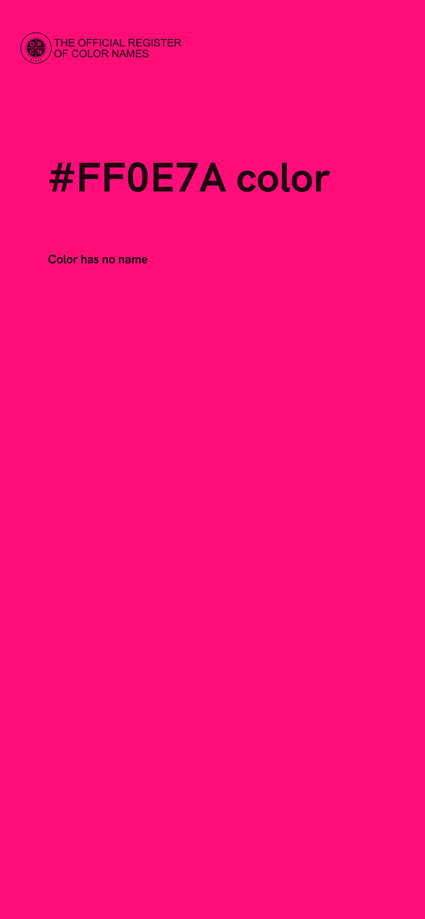 #FF0E7A color image
