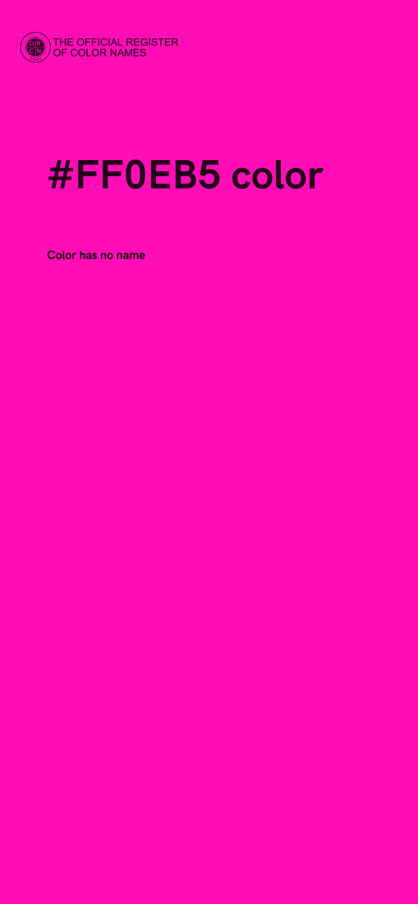 #FF0EB5 color image