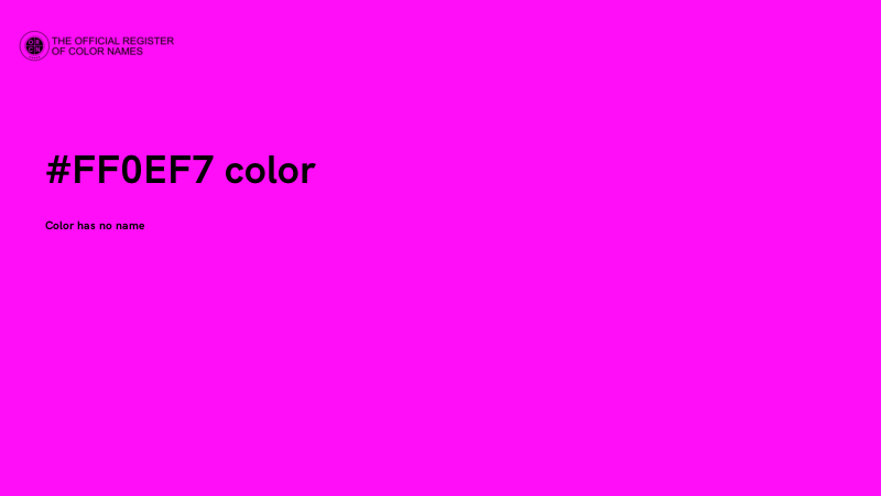 #FF0EF7 color image