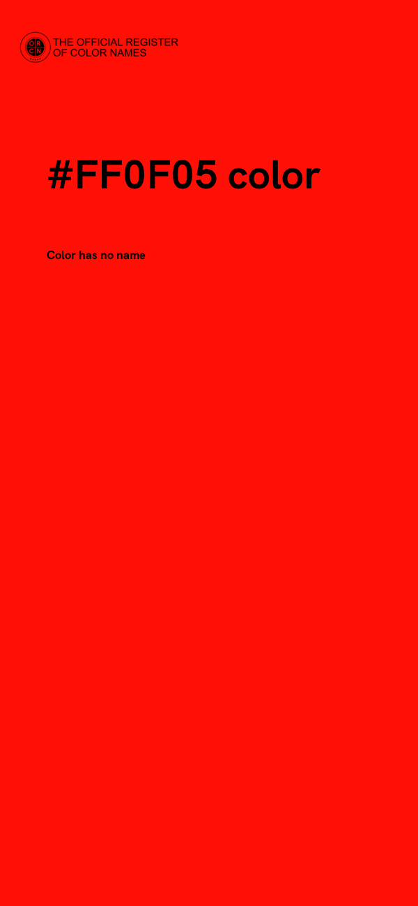 #FF0F05 color image