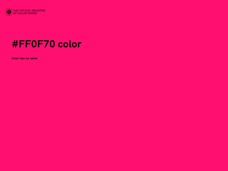 #FF0F70 color image