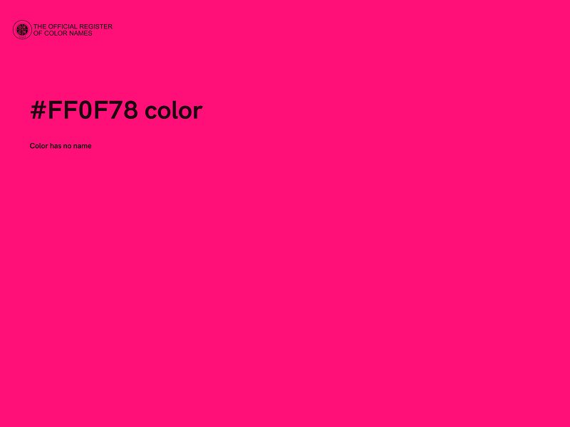 #FF0F78 color image