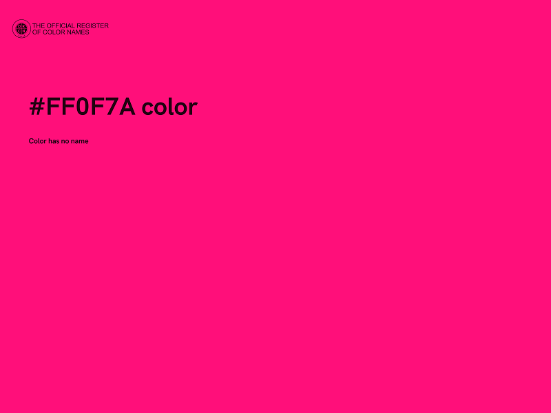 #FF0F7A color image