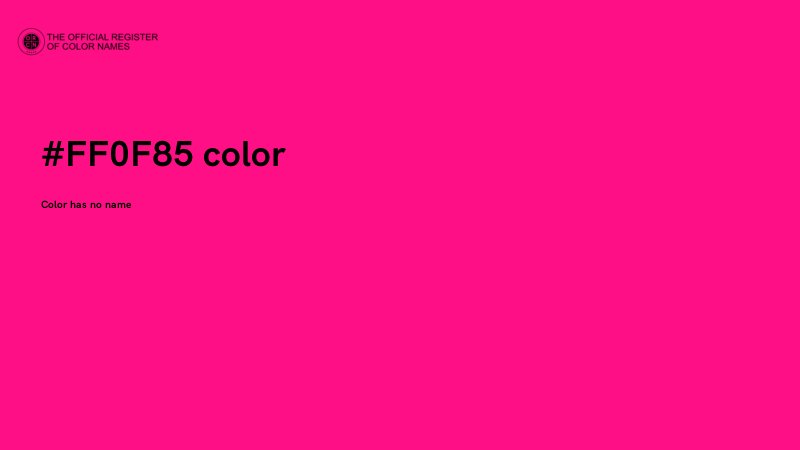 #FF0F85 color image