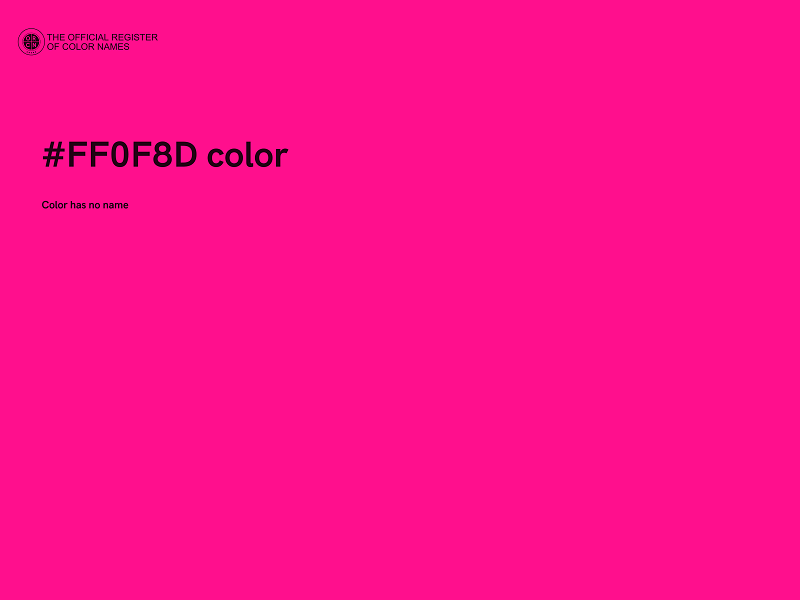 #FF0F8D color image