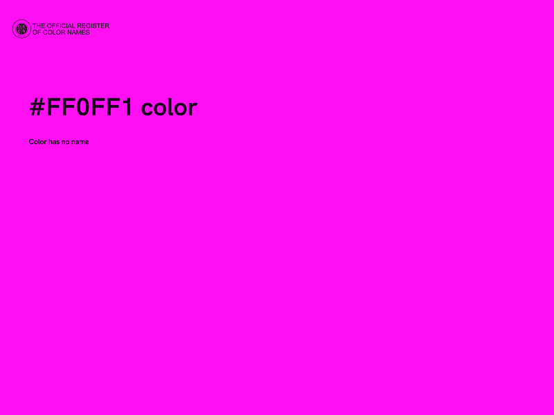 #FF0FF1 color image