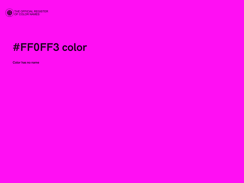 #FF0FF3 color image