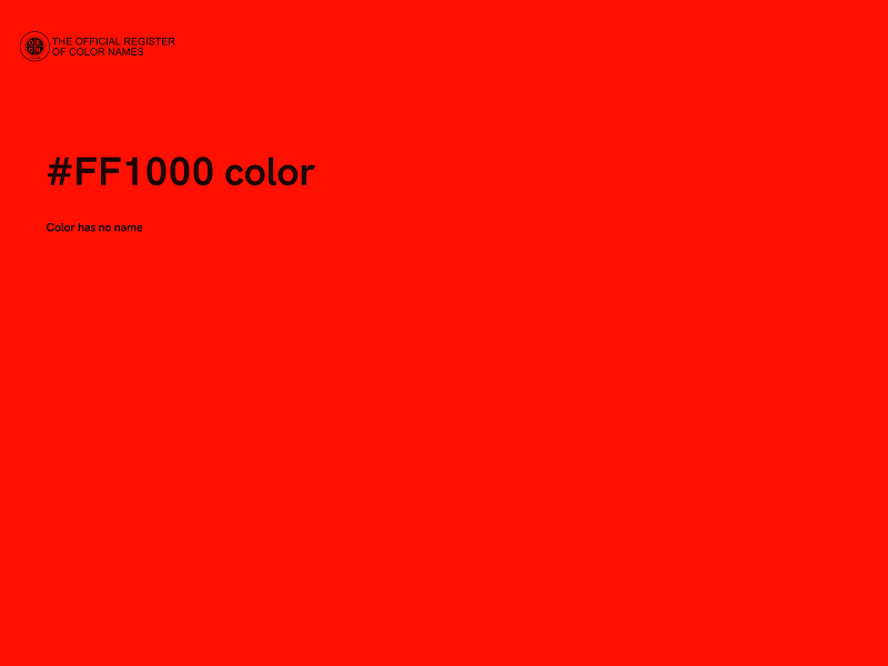 #FF1000 color image