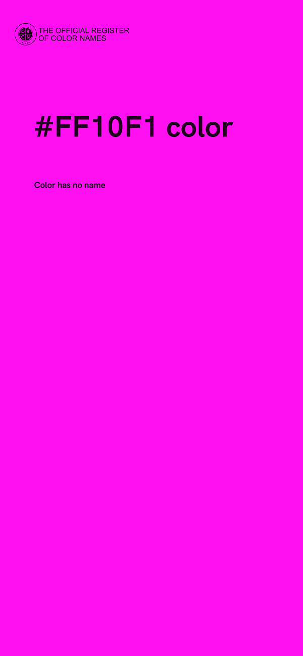 #FF10F1 color image