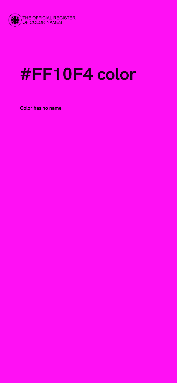 #FF10F4 color image