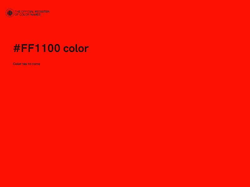#FF1100 color image