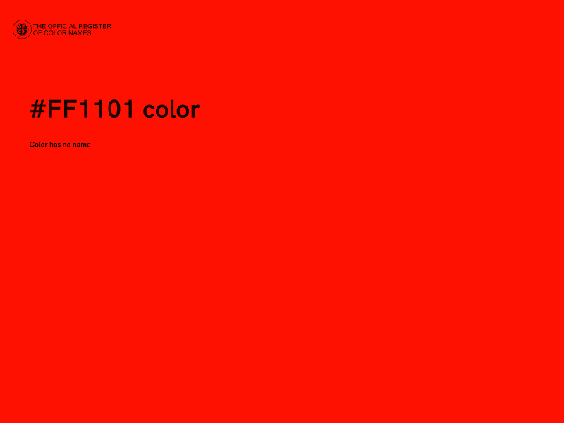 #FF1101 color image