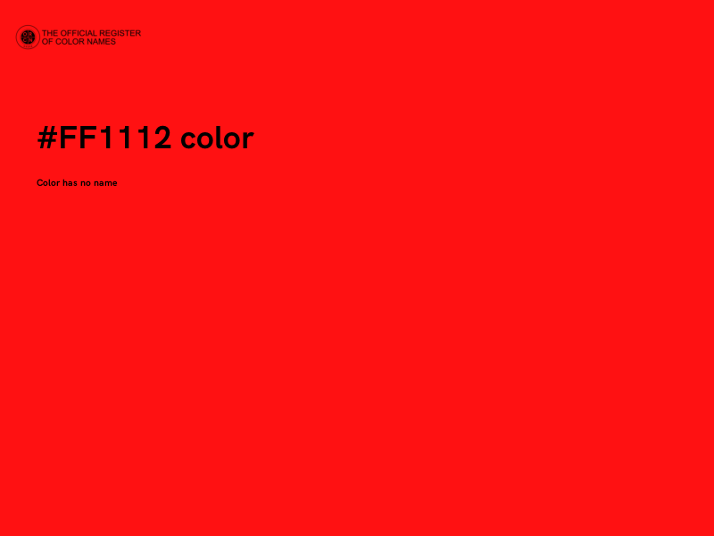 #FF1112 color image