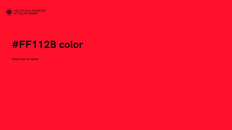 #FF112B color image