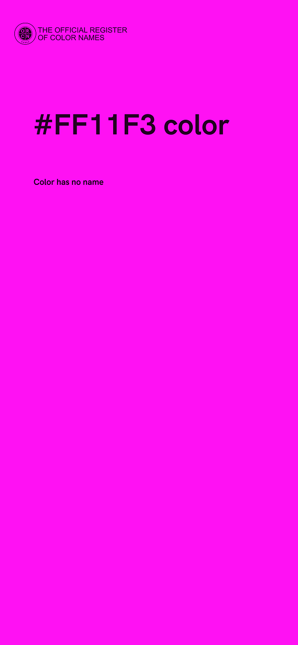 #FF11F3 color image