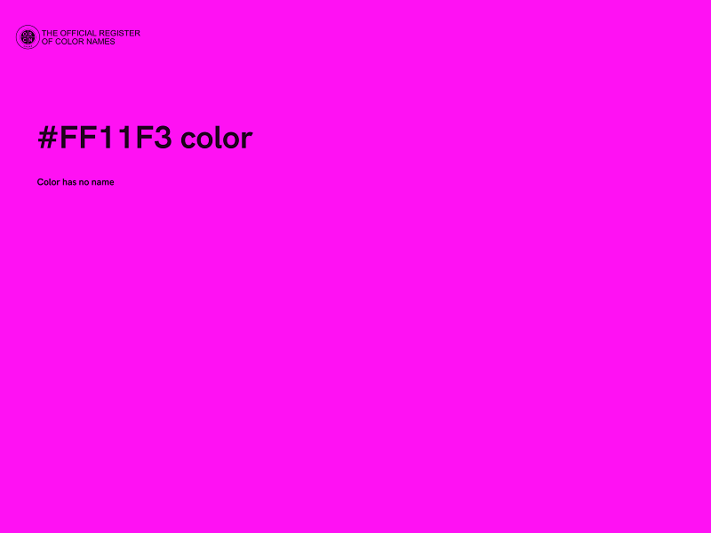 #FF11F3 color image