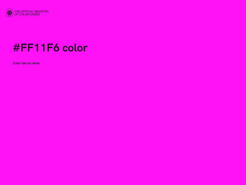 #FF11F6 color image