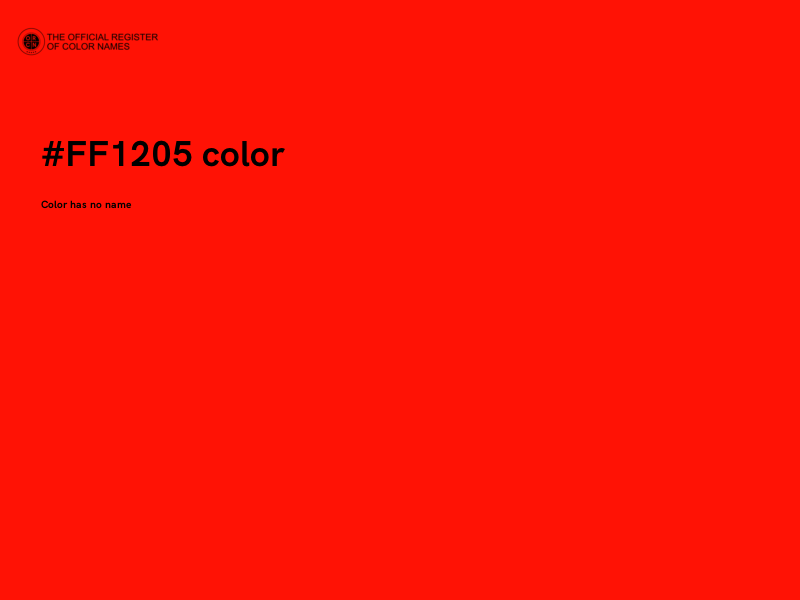 #FF1205 color image