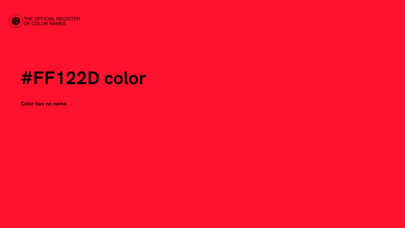 #FF122D color image