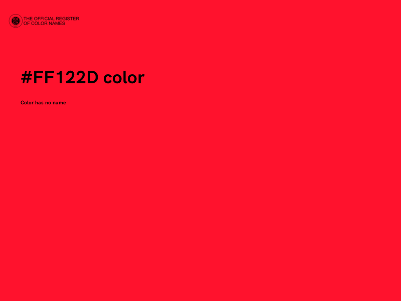 #FF122D color image