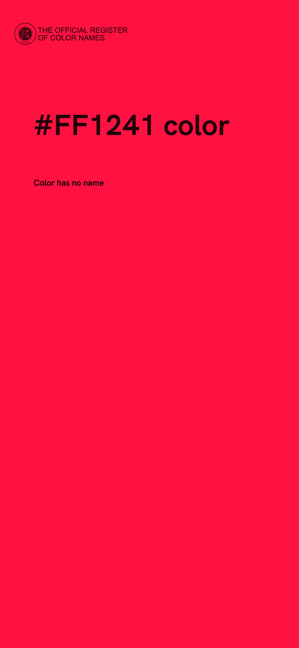#FF1241 color image