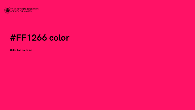 #FF1266 color image
