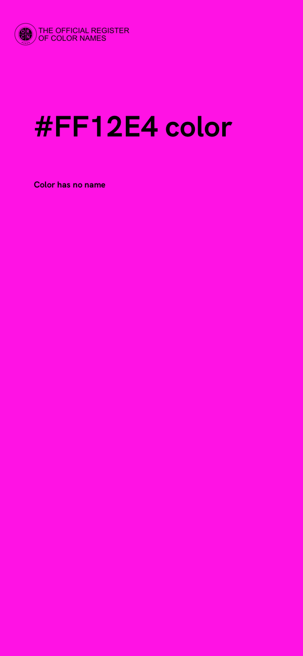 #FF12E4 color image