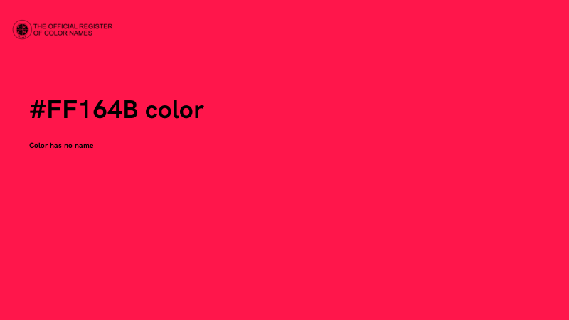 #FF164B color image