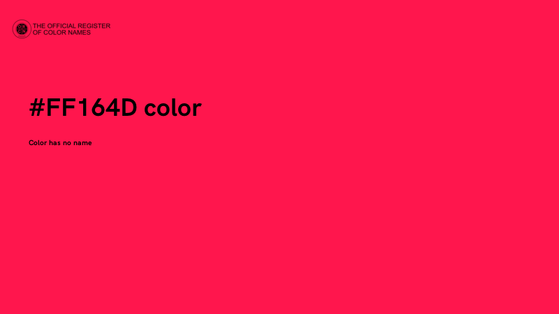 #FF164D color image