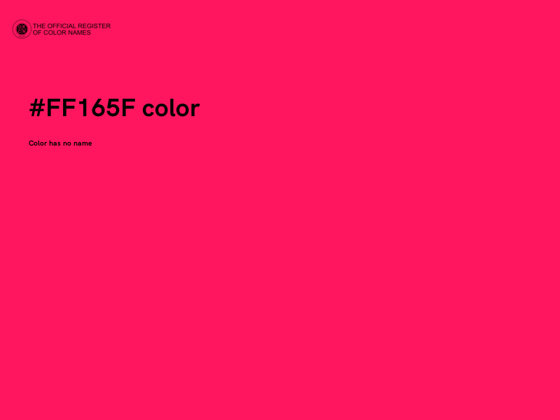 #FF165F color image