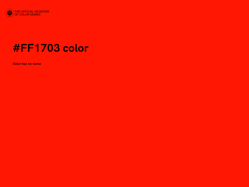 #FF1703 color image