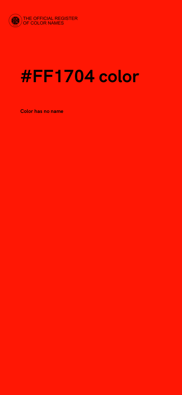 #FF1704 color image