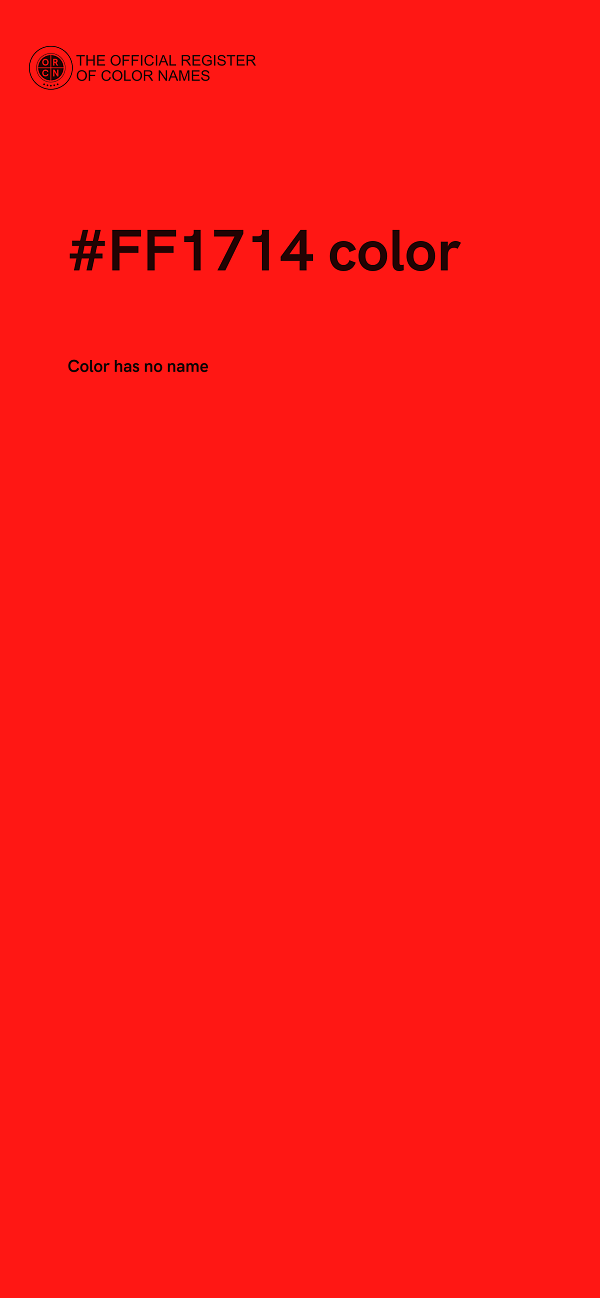 #FF1714 color image