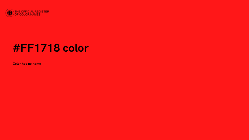 #FF1718 color image